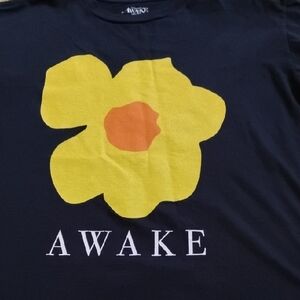 Men's Blue XXL Designer Awake New York Floral Flower Shirt NY Streetwear